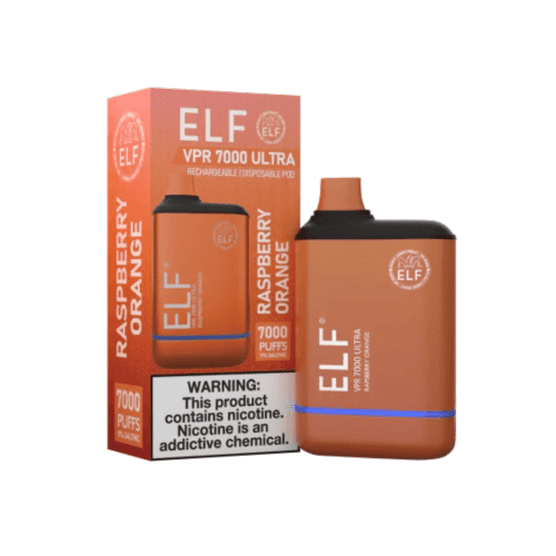 Elf VPR 7000 Ultra Raspberry Orange Disposable Vape Device 0427fa3d 2127 4c4d 8188 9848f66d702b