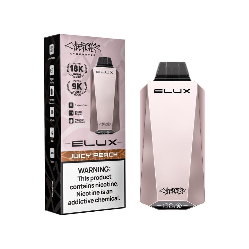 Elux Cyberover 18k Disposable Vape Juicy Peach 0ee357fe 90aa 43a5 9182 5ca05b6264ee