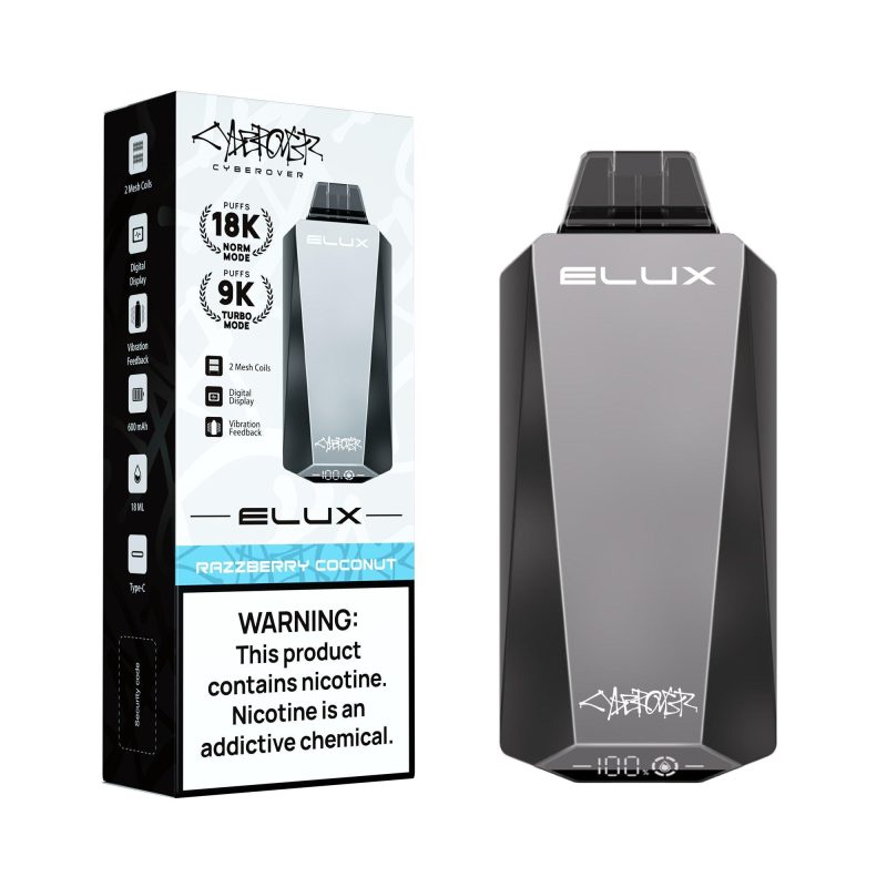 Elux Cyberover 18k Disposable Vape Razzberry Coconut 9272ed71 73b5 4e3a a5d6 0586a9e626fa 1