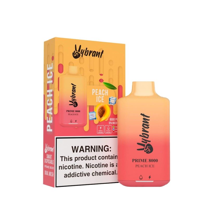 Vybrant Prime 8000 Peach Ice Disposable Vape 14de73d9 a043 4cac 9265 e9a4f218d847