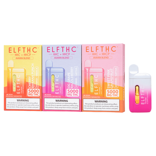 elf thc 5000 blend 5g disposable vape 3 pack 41011485049122