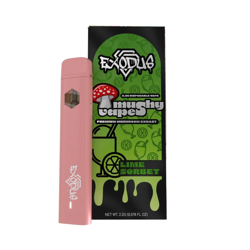 Exodus - Amanita Mushy Disposable 2.2G Lime Sorbet flavor, refreshing Exodus Mushy Disposable with citrus notes.