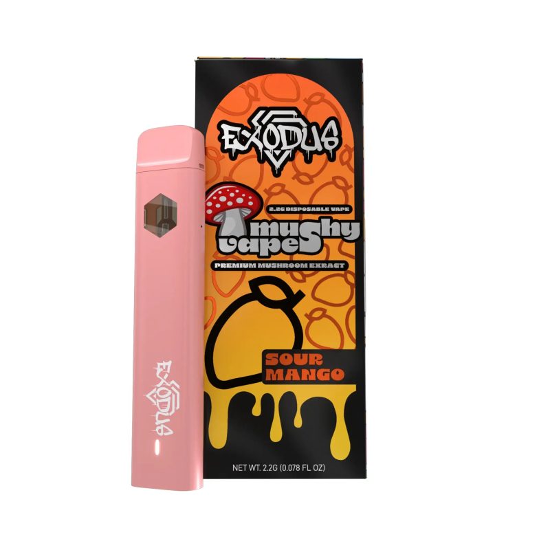 Exodus - Amanita Mushy Disposable 2.2G Sour Mango flavor, tropical and tangy Exodus Mushy Disposable.