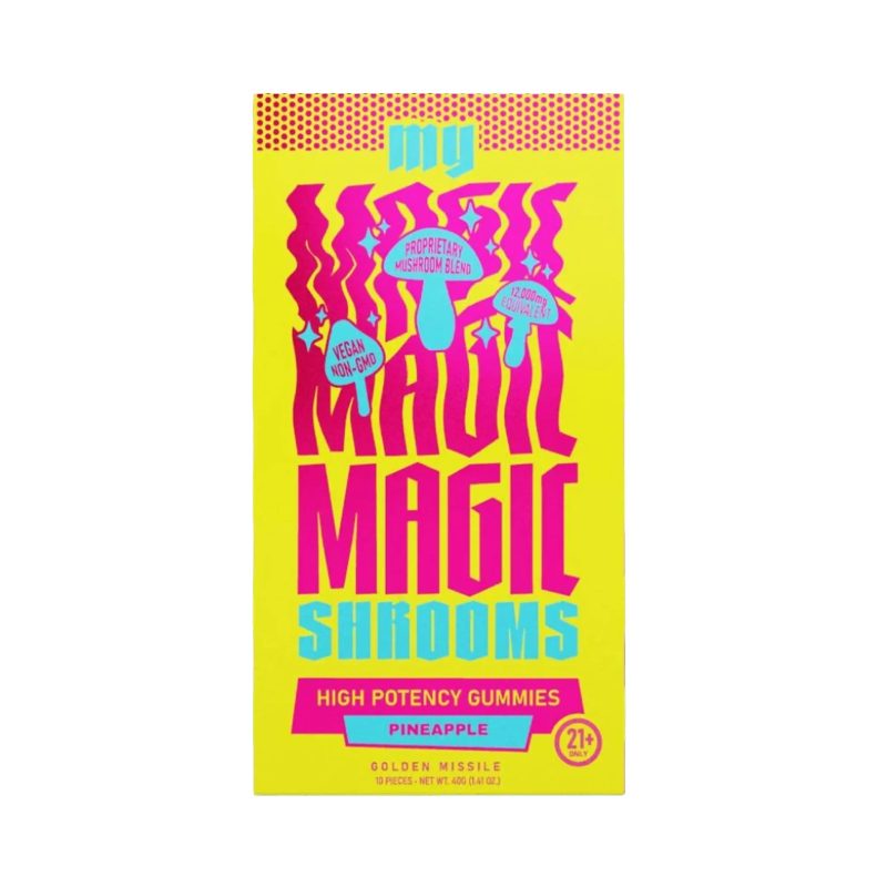 Exodus My Magic Mushy Gummies 12000mg Pineapple flavor, tropical magic mushies gummies with a burst of sweetness.