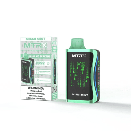 mtrx mx25000 disposable vape miami mint ffccfc75 4564 441a b6cf 13f3341a0051